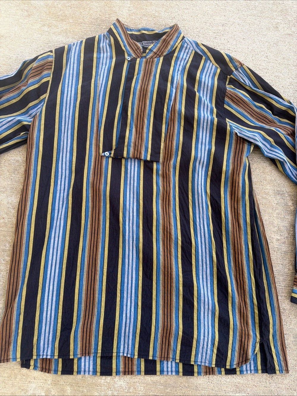 The J. Peterman Men’s Striped Cotton Shirt Casual Size XL - Picture 2 of 6